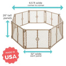 8-Panel Baby Playpen - Sand
