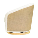 Madison Swivel Glider - Ivory Boucle and Cane/Light Wood Base