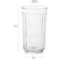 Paneled Tumbler Drinking Glasses - Set of 6