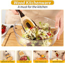 7-Piece Pakkawood Wooden Cooking Utensil Set – Brown Eco-Friendly Kitchen Spoons & Tools for Home Cooking