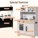 Wooden Kids Play Kitchen Set - DIY Stickers