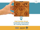 5.5 Inch Wooden Tic Tac Toe Game – Coffee Tabletop XO Block Board for Family Game Night, Desk Decor & Gift