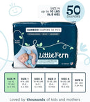 50ct Bamboo Newborn Diapers - Size N, Extra Soft, Sensitive