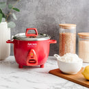 Stainless Steel Rice Cooker & Warmer - Red