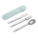 Reusable Stainless Steel Travel Utensil Set with Carrying Case