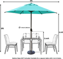 Lyon 2023| 9 Feet Patio Umbrella With Push Button Tilt and Crank