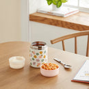 Kids' 10oz Flowers Double Wall Vacuum Stainless Steel Food Jar Pink with Stainless Steel Spoon