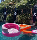 Floral Inflatable Pool Chair Float - White Floral/Pink