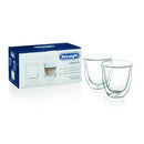 DeLonghi 6oz Cappuccino Double Wall Thermal Glasses 2pk
