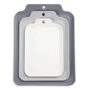 Cut and Contain 3 Piece Cutting Board Set - White and Gray