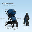 Meteor Stroller - Navy / Black Frame