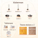 Wooden Kids Play Kitchen Set - DIY Stickers