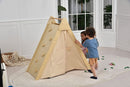 Oak - Wood Learning Tent and Climber With Desk and Chair