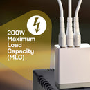 ELC 200 Watt Voltage Converter Transformer Heavy Duty Compact - Step Down - 220/240 to 110/120 Volt - Light Weight - Travel - for Hair Straightener, Toothbrush, TVs, Laptops, Chargers