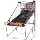 Foldable Double Electronic Basketball Game With 4 Balls Indoor