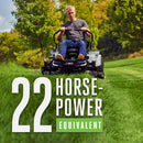 EGO Power+ Electric Riding Lawn Mower, 42" Deck with Zero Turn Radius, Includes (4) 56V 10.0Ah Batteries and Charger ZT4204L