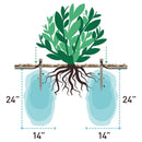Deep Drip For 1/4 in. Tubing Drip Irrigation Watering Stake 14 in. H 1 pk