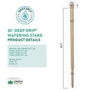 Deep Drip For 1/4 in. Tubing Drip Irrigation Watering Stake 36 in. H 1 pk