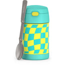 Kids' 16oz FUNtainer Stainless Steel Food Jar - Teal Checkers