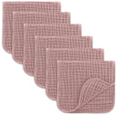 Muslin Burp Cloths - Mauve, Pack of 6