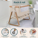 CoZee Air Bedside Crib - Scandinavian Walnut/Ecru