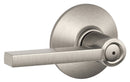 Schlage F Series F40VLAT619 Privacy Lever, Mechanical Lock, Satin Nickel, 2.25 in L x 5.39 in W x 2.75 in H Dimensions
