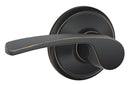 Schlage Merano Series F10VMER716 Passage Lever, Mechanical Lock, Aged Bronze, Metal, Residential, 2 Grade