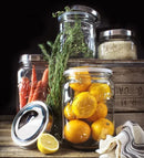 Jars and More 4 Variable Sized Glass Canisters with Lids