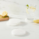 Marble Alabaster Coasters - White - Set of 4