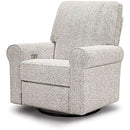 Monogram Monroe Pillowback Power Recliner - Black + White Boucle