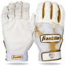Franklin Sports Classix X FP Batting Gloves Small - White / Gold