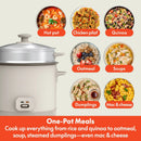 16 Cup Rice Cooker with Steamer Oatmilk: Nonstick Coating, Automatic Keep Warm, Tempered Glass Lid, 2 Settings