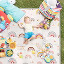 Foldable Baby Play Mat - 50 x 50 - Colorful+Rain