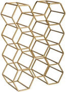 Stylish 11 Bottle Wine Rack - Black