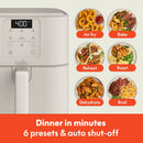 6Qt Slim Air Fryer - Oatmilk