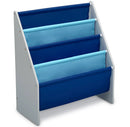 Delta Children Sling Book Rack Bookshelf for Kids'- Gray/Blue