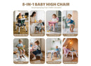 Baby High Chair, 8 in 1 Convertible Highchair - Gray