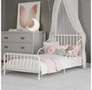 Quinn Metal Toddler Bed - White