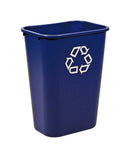 Rubbermaid 10 gal Blue Plastic Recycling Bin, Pack of 12