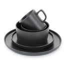 20pc Stoneware Luxmatte Dinnerware Set - Black