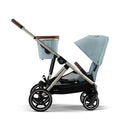 Modular Stroller - Taupe Frame with Sky Blue Seat