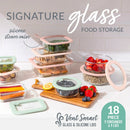 18pc Glass Food Storage Set - Desert Sage