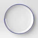 12pc Stoneware Dinnerware Set - Blue Rim