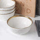 Florian Porcelain Round Bowl Set of 4 - White
