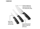 3 Piece Chef Knife Set - Black