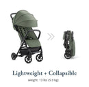 Compact Airplane Travel Stroller - Crocodile Green