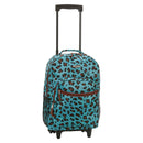 Rolling Backpack - Blue Leopard