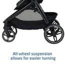 Zelia Pro 5-in-1 Travel System with Mico Pro Infant Car Seat - Caspian Caviar