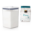 POP 4.4qt Plastic Big Square Airtight Food Storage Container Clear
