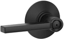 Schlage F Series F40VLAT622 Privacy Lever, Mechanical Lock, Matte Black, Metal, Residential, 2 Grade, 7/8 in Housing Dia